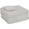 KiddyMoon Materasso Con Cuscino Per Bambini Fatto Di Schiuma Bed Materassino Pieghevole Pouf Per Bambini Sleepover Materassi Per Camerette, Grigio Chiaro