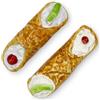 SICILIA BEDDA CAPACI Magnete calamita in Ceramica Caltagirone a Forma di Cannolo Siciliano, L 14 x 4 cm ca. (1Unità)