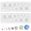 JJUNW 2 stampi in silicone a forma di cabochon con gemme, stampi rotondi in silicone trasparente per orecchini, gioielli, fusioni fai da te