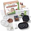 AquaResin Terrazzo Kit (Nero Lava) Kit Completo con Gesso Ceramico Made in Italy con Stampi in Silicone per Gesso e Accessori Polvere di Ceramica per DIY e per Creare Superfici Terrazzo