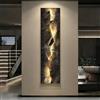BEBANE Quadro Decorativo da Parete 3D con Illuminazione LED, Pannello Astratto in Effetto Pietra con Crepe 3D retroilluminato, Alimentazione a Corrente Spina(A,30 * 120cm/11.8 * 47.2in)
