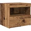 vidaXL Armadio da Notte con cassetto Legno vecchio 50 x 40 x 45 cm, Como comodino rustico, tavolino multifunzionale, storage compatto, un toque stiloso per la tua camera