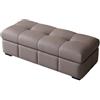 ZLLPIGLS Cassapanca Contenitore da Interno Rettangolare con Tessuto in Vera Pelle, Panca Contenitore con Schiuma Ad Alta Resilienza, per Camera da Letto, Soggiorno, Camerino(Dark gray,80cm/31.4in)