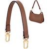 PH PandaHall 37.2cm Manici per Borsa in Pelle Marrone Tracolla Corta per Borsa, 19mm Manici di Ricambio per Borse da Ascella Portafoglio Borse a Mano