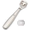 JOYA Tagliacalli professionale in acciaio inox con 1 lama tedesca, rimuove calli e duroni per piedi, rimozione manuale di calli, raschietto per talloni per pedicure