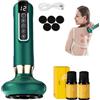 Generico Velessa Massaggiatore Anticellulite Elettrico con Aspirazione Regolabile - Masseur Anti Cellulite, Ventouse Cellulite, 12 Livelli, Riscaldamento, Gua Sha Vacuum per Corpo, Gambe e Glutei (Verde)