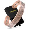 MagnetRX® Braccialetto magnetico da uomo, efficace al 99,9% in puro rame, regolabile, per terapia magnetica (Irish Tree)