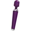 Generico Vibratore a bacchetta portatile for donna Design wireless Velocità regolabile Silicone morbido Ricaricabile tramite USB(AV002A-Dark Purple)
