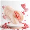 Generic R4F - Prodotto palmare in silicone maschio a doppio canale, color carne, facile da pulire, design realistico, facile da trasportare, può essere utilizzato in qualsiasi momento, 16,5 cm