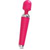 Generico Vibratore a bacchetta portatile for donna Design wireless Velocità regolabile Silicone morbido Ricaricabile tramite USB(AV002A-Red)