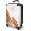 NoBoringSuitcases.com® Trolley Bagaglio a Mano 55x40x20, Bagaglio da 10 kg con Ruote, Valigia Rigida Leggera, Trolley Cabina con Paillette Dorate, Disponibile in 6 Design, Valigia per Aereo
