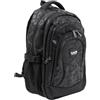 budmil Lynsey - Zaino da scuola per ragazzi e ragazze, 45 l, per adolescenti, classe 5, impermeabile, con scomparto per laptop, 4 scomparti e schienale ventilato, Nero fantasia, 45L, Designer