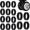 Molyorch 16 pcs Copri Ruote Trolley, Copriruote Trolley in Silicone, Trolley Protezione Ruote Le ruote dei bagagli riducono il rumore per la Maggior Parte degli Accessori per Valigie e Bagagli(Nero)