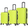 CELIMS - Set Valigie Rigide 3 Pezzi | Valigia Cabina + Valigia Media + Grande Valigia | 55 x 35 x 22 cm + 65cm + 75cm | Set di 3 Valigie | Giallo Fluo
