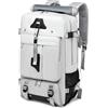 JIABAOZ Zaino da Viaggio Trekking Impermeabile Grande per Uomo Donna, Grande Borsone da Viaggio 60 80L, Borsone 2 in 1 Convertibile con Scomparto Scarpe per Viaggi, Montagna, Campeggio (Grigio,80L)