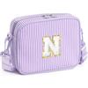 YOOLIFE Borsa a tracolla con lettere per bambine, regalo per bambine da 3, 4, 5, 6, 7, 8, 9, 10, 11, 12 anni, regalo di compleanno personalizzato per adolescenti, sorelle, nipote, Lilla, N