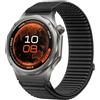 GIOPUEY Cinturini Compatibile con Oppo Watch X3, Nylon Traspirante Sport Loop Cinturino in Morbido Nylon Intrecciato Strap Band - Black