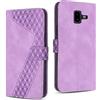 YIRRANZD Custodia per Samsung Galaxy J6 Plus 2018, Cover a Libro in Pelle PU con Slot Cart e Silicone TPU Bumper, Flip Caso Portafoglio Cover per Samsung J6 Plus 2018 (Viola)