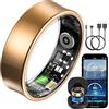 BANLVS 2026 Smart Ring Watch Uomo Donna, Anello Intelligente Fitness con 24H HRV Frequenza Cardiaca SpO2, 176 Sport, Impermeabile IP68, APP Nessun Abbonamento Android iOS, Oro, 60mm(9)