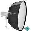Godox AD-S65S 65 cm / 25,6 in Scatola leggera Parabolica profonda portatile Godox Mount Installazione Rapida Riflettore d'argento per Godox AD400Pro Flash Light