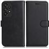 DENDICO Cover per Galaxy A53 5G, Premium Portafoglio PU Custodia in PU Pelle, Flip Libro TPU Bumper Caso per Samsung Galaxy A53 5G, Nero