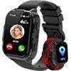 JUBUNRER 4G Orologio Smartwatch Bambini con Localizzatore GPS Videochiamata SOS Giochi Sveglia Contapassi Calcolatrice Impermeabile Smartwatch Bambina Bambino Digitale Regalo-