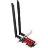 Sxhlseller Scheda PCIe WiFi 6E con BT5.2, Adattatore Wireless a Tre Band da 4200 Mbps per PC Desktop, Bassa Latenza per Giochi, Sicurezza WPA3, Supporta PC 10/11 e Linux