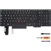 LIAN MO Tastiera di ricambio, trackpoint, strumenti di installazione per Lenovo Thinkpad E580 L580 E585 E590 E595 L590 T590 P15S P52 P53 P53S P72 P73 (italiano/italiano)