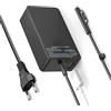 Dzytnsy Cavo di ricarica per Surface da 65 W, Microsoft Surface, per Surface Pro 11/10/9/8/7/7+/6/5/4/X, Surface Book 3/2, Surface Go 4/3/2, Surface Laptop 7/6/5/4/3 con porta USB