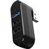 Kalttoy 4 in 1 Hub USB girevole portatile 180 gradi ruota hub USB3.0 per computer portatili