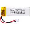 Liter energy battery Batteria 402060 LiPo 3.7V 550mAh 2.035Wh Ricaricabile Connettore PH2.0 (JST-PHR-02) Tipo B Litio: Assicurarsi che la polarità del dispositivo corrisponda 62x20x4mm (PH2|550mAh|402060)
