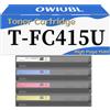 RTEUYH Cartuccia Toner T-FC415 - Ricambio Compatibile Ad Alto Rendimento Le Stampanti Per Toshiba E-Studio 2010AC, 2510AC, 2515AC, 3015AC E Serie 5015 T-FC415 (4-Pack KCMY)