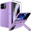 NINKI Custodia compatibile per Google Pixel 10 Pro Fold con protezione di cerniera e cavalletto e protezione dello schermo, piacevole al tatto, antiurto, in pelle PU Pixel 10Pro Fold, viola