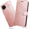 DENDICO Cover per Huawei P40 Lite/Nova 6 SE, Portafoglio Custodia in PU Pelle per Huawei P40 Lite/Nova 6 SE, Antiurto Cover a Libro con Slot per Carte, Oro Rosa