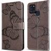 DENDICO Cover per Galaxy A21S, Portafoglio Custodia in PU Pelle per Samsung Galaxy A21S, Antiurto Cover a Libro con Slot per Carte, Grigio