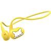 2B2C LK15 - Cuffie Bluetooth per bambini, con conduzione dell'aria, ultra leggere, limitazione del volume di 85 dB, cuffie wireless per bambini, adolescenti, ragazzi e ragazze (giallo)