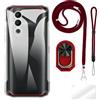 ESACMOT ESCAMOT [4 in 1] Custodia Compatibile con Doogee Blade 10 Power con Lanyard, Cinturino da Polso e Anello, Cover Anti-Caduta Kit da Viaggio Sicuro (set rosso)