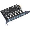 CAIONPLE Adattatore PCI Express USB 3.0 PCI e un 7 Porte Scheda Adattatore di Espansione USB 3 Convertitore Controller USB3 PCIe PCI-E X1 (VIA)