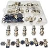 Lsgoodcare 48 pezzi 16 mm 6 pin 7 pin 8 pin 9 pin 10 pin maschio femmina GX16 filo metallo aeronautico cavo assortimento di connettori kit con tappi per l'aviazione