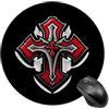 Generic Tappetino per mouse rotondo con logo del cavaliere templare, antiscivolo, per casa e ufficio