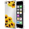 Tothedu Custodia per iPod Touch 7/Cover per iPod Touch 6/Cover per iPod Touch 5, motivo trasparente sottile e morbido in resistente cover posteriore TPU flessibile telefono per iPod Touch 7 Girasole