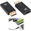 Cyiamku 2 Pezzi Adattatore DisplayPort a HDMI 4K 30Hz, Convertitore DP Maschio a HDMI Femmina Unidirezionale Plug Play, da PC Laptop Scheda Grafica a Monitor TV Proiettore, Uscita Audio Video