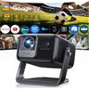 PUTRIMS Proiettore 4K【Google TV, 1200 ANSI, 360° Rotazione, 30W HiFi】Videoproiettore HDR10 Auto Focus e 6D Keystone, WiFi Bluetooth, Proiettore Portatile Controllo Vocale, Projector Soffitto e Home Cinema