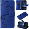 DENDICO Cover per Redmi 13C 4G / 5G / Xiaomi Poco C65, custodia in pelle PU magnetica portafogli, custodia a libro per Redmi 13C 4G, blu