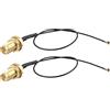 Futheda 2 pezzi Antenna WiFi Montaggio U.FL IPX MHF4 a RP-SMA Femmina Cavo Paratia 15cm per Intel AX200NGW 8265AC 7265AC 9560AC M.2 NGFF Interfaccia Scheda Rete Wireless Adattatore WiFi