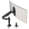 PUTORSEN Braccio Supporto Monitor Singolo per Schermi 17-40 Pollici, Regge 2-12 kg, Braccio Orientabile a Gas Regolabile, Inclinabile, Girevole, Base con Morsetto a C e Foro Scrivania, VESA 75/100mm