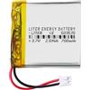 Liter energy battery Batteria 503535 LiPo 3.7V 700mAh 2.59Wh Ricaricabile Connettore PH2.0 (JST-PHR-02) Tipo B Litio: Assicurarsi che la polarità del dispositivo corrisponda 37x35x5mm (PH2|700mAh|503535)