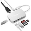 MINIX Adattatore USB C, 7 in 1 USB C Hub Muliport Adapter 4K HDMI, Gigabit Ethernet, 2 USB 3.0, ricarica PD da 100 W, lettore di schede SD/TF, compatibile con MacBook Pro/Air, iPad Air/Pro, iMac,