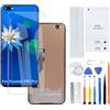 H&LYCYJ Display Schermo per Huawei P40 Pro TFT ELS-NX9 ELS-N04 ELS-AN00 ELS-TN00 LCD Schermo di Ricambio con Kit (Senza impronte digitali, Schermo non curvato)
