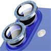 Coiwxmoi Protezione Fotocamera per iPhone 16/16 Plus,Glitter Posteriore Copri Telecamera Pellicola Vetro Camera Proteggi Obiettivo HD Trasparente Durezza 9H Anti-graffio Bling Lente,Blu
